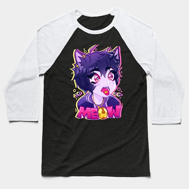 MEOW #1 Baseball T-Shirt by bekkie